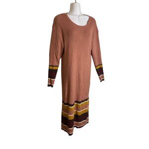 Saturday Sunday Anthro PARVATI MIDI DRESS Sweater Knit MAUVE sz S Bodycon